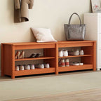 vidaXL Schuhbank mit Regal mit Speicher Wachsbraun 160 x 36,5 x 50 cm