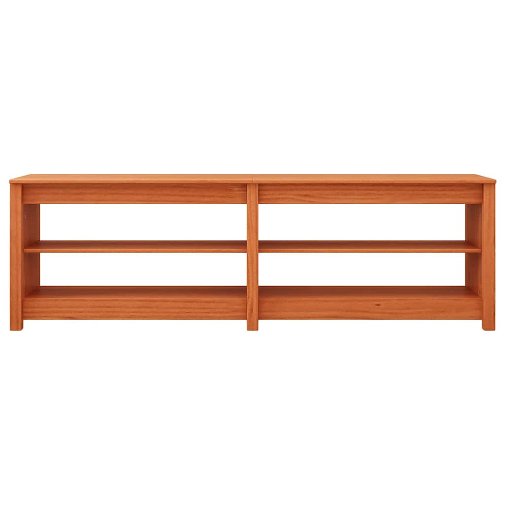 vidaXL Schuhbank mit Regal mit Speicher Wachsbraun 160 x 36,5 x 50 cm