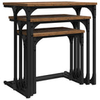 vidaXL Nesting Couchtisch 3 pcs Altholz Holzwerkstoff