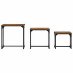 vidaXL Nesting Couchtisch 3 pcs Altholz Holzwerkstoff