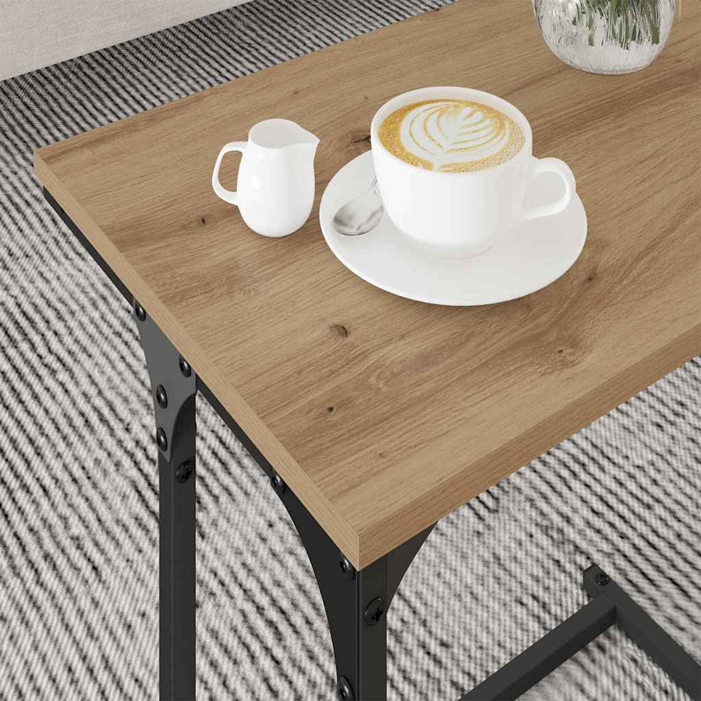 vidaXL Nesting Couchtisch 3 pcs Artisan-Eiche Holzwerkstoff