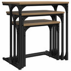 vidaXL Nesting Couchtisch 3 pcs Artisan-Eiche Holzwerkstoff
