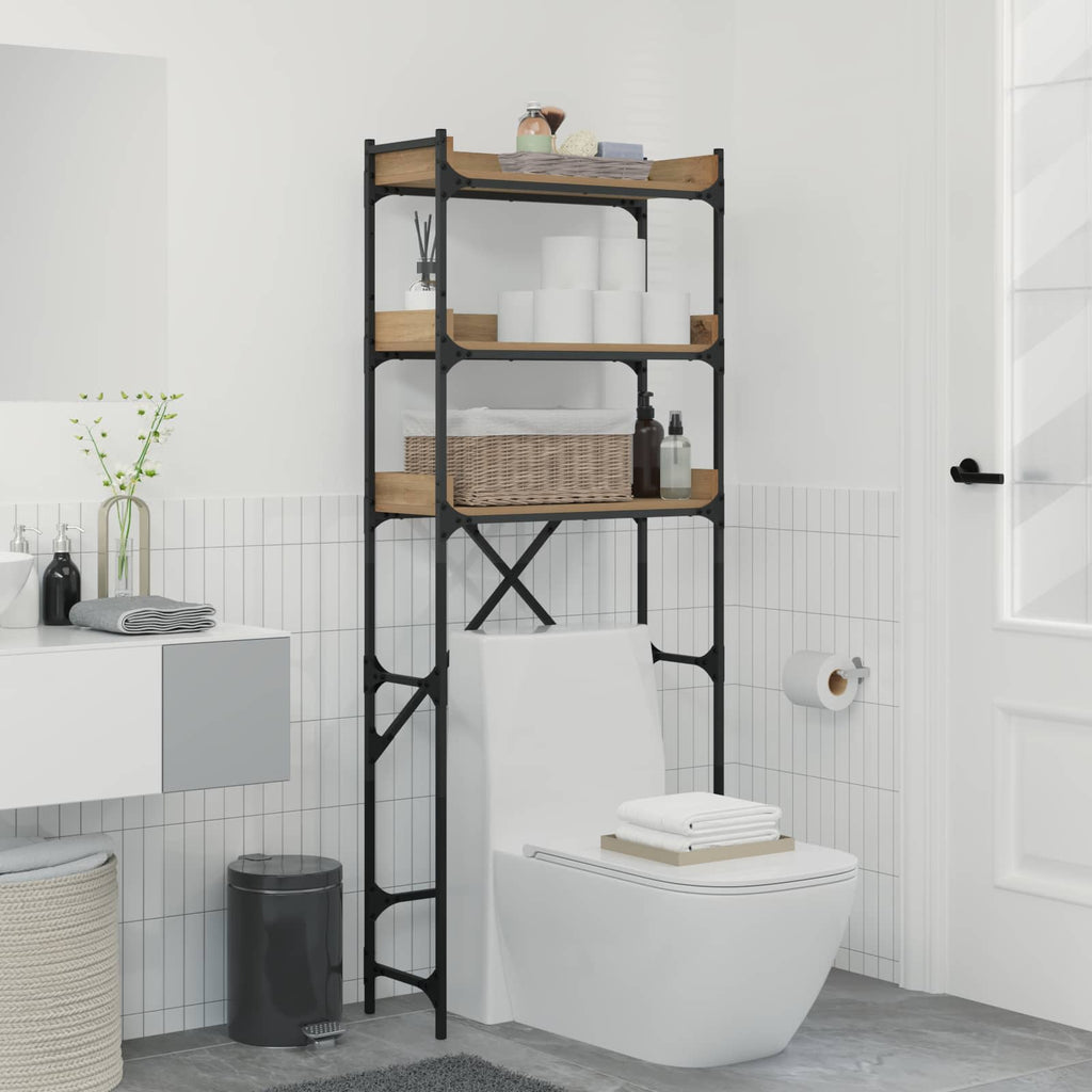 vidaXL Waschmaschinenregal mit Regal Artisan-Eiche 67 x 25 x 163 cm