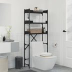 vidaXL Waschmaschinenregal Schwarz 0ak 67 x 25 x 163 cm Holzwerkstoff