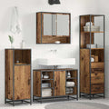 vidaXL Badezimmermöbel-Set Altholz 35 x 37,5 x 166 cm Holzwerkstoff