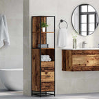vidaXL Badezimmermöbel-Set Altholz 35 x 37,5 x 166 cm Holzwerkstoff