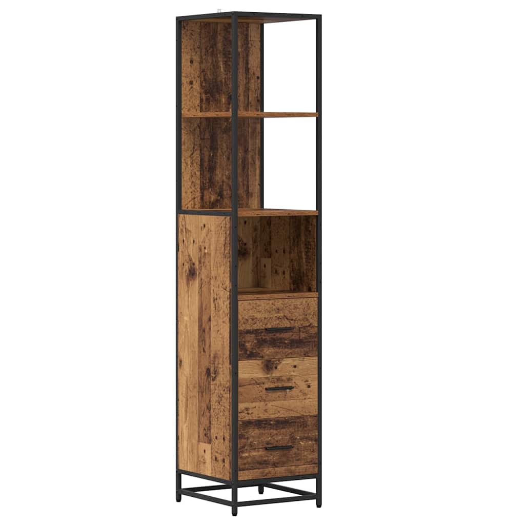 vidaXL Badezimmermöbel-Set Altholz 35 x 37,5 x 166 cm Holzwerkstoff