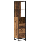 vidaXL Badezimmermöbel-Set Altholz 35 x 37,5 x 166 cm Holzwerkstoff