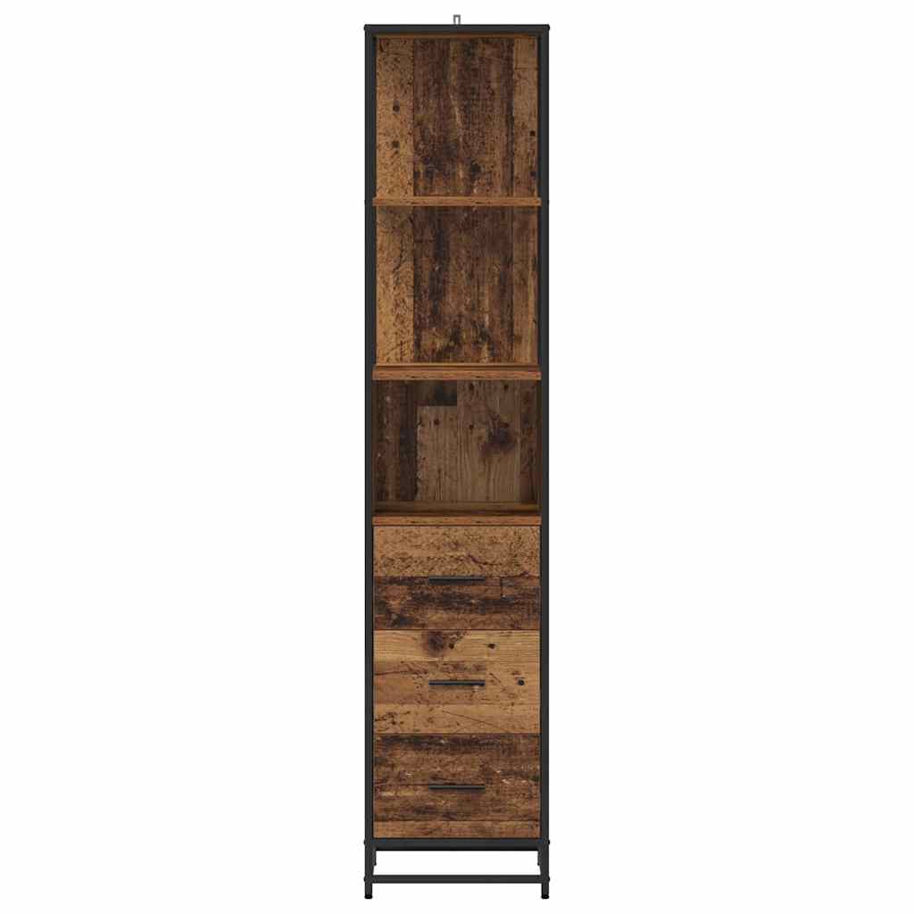 vidaXL Badezimmermöbel-Set Altholz 35 x 37,5 x 166 cm Holzwerkstoff
