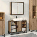 vidaXL Wandregal mit Regal Wandmontiert Artisan-Eiche 65 x 20 x 60 cm