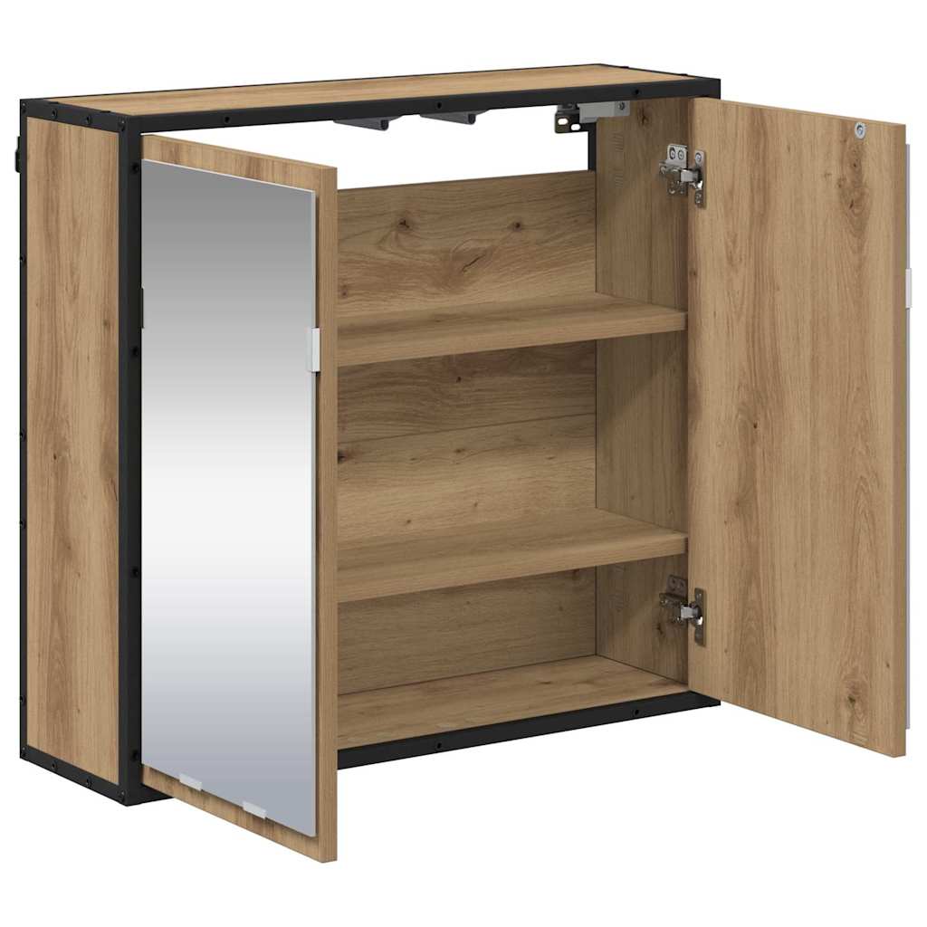 vidaXL Wandregal mit Regal Wandmontiert Artisan-Eiche 65 x 20 x 60 cm