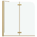 vidaXL Bad-Duschschirm Gold 120 x 68 x 130 cm