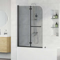 vidaXL Duschabtrennung Dunkel transparent 120 x 140 cm