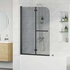 vidaXL Duschabtrennung Dunkel transparent 120 x 140 cm