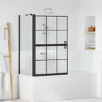 vidaXL Bad-Duschschirm Schwarz und Transparent 80 x 68 x 128 cm