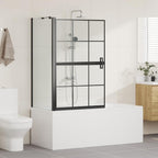 vidaXL Bad-Duschschirm Schwarz und Transparent 80 x 68 x 128 cm