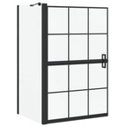 vidaXL Bad-Duschschirm Schwarz und Transparent 80 x 68 x 128 cm