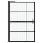vidaXL Bad-Duschschirm Schwarz und Transparent 80 x 68 x 128 cm