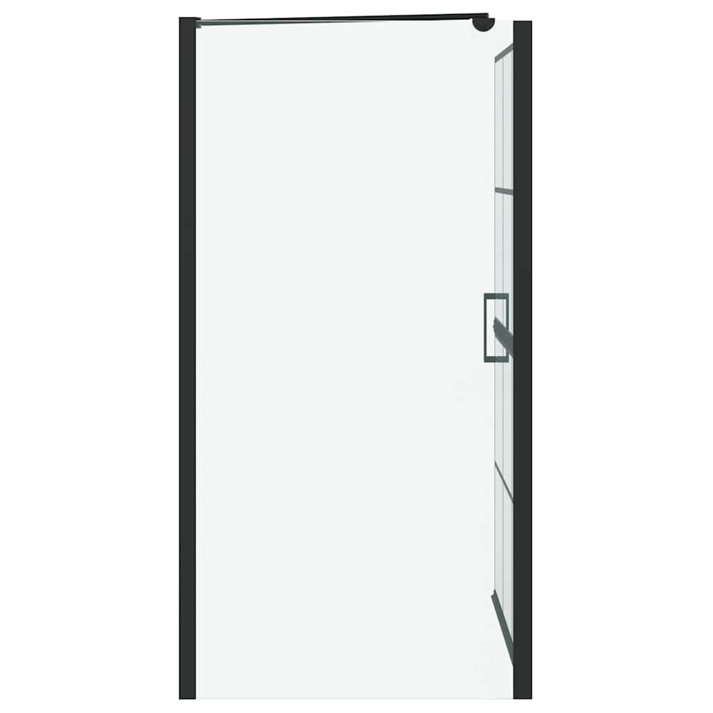 vidaXL Bad-Duschschirm Schwarz und Transparent 80 x 68 x 128 cm