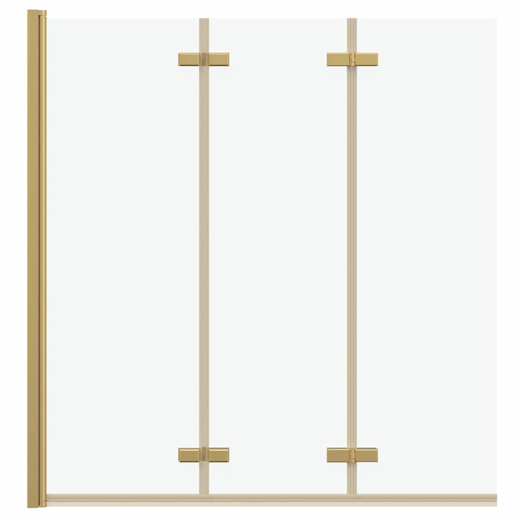 vidaXL Faltbare Duschtrennwand Gold 130 x 138 cm