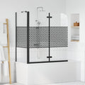 vidaXL Badabtrennung Geometrisch Schwarz 120 x 67 x 129 cm