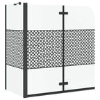 vidaXL Badabtrennung Geometrisch Schwarz 120 x 67 x 129 cm