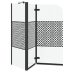 vidaXL Badabtrennung Geometrisch Schwarz 120 x 67 x 129 cm