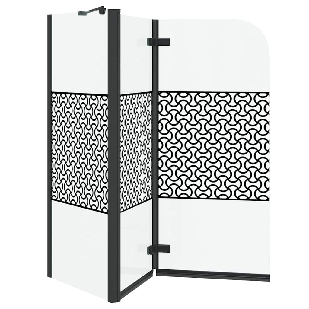 vidaXL Badabtrennung Geometrisch Schwarz 120 x 67 x 129 cm