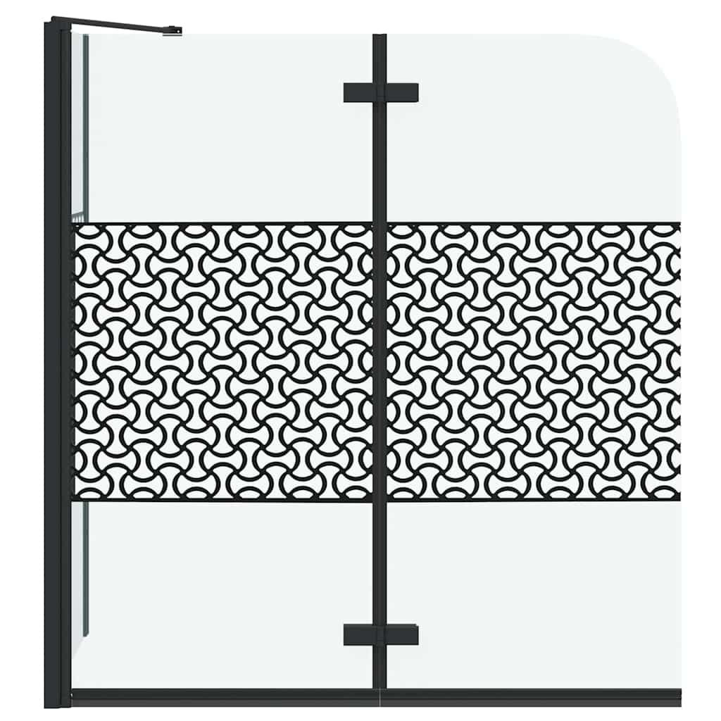 vidaXL Badabtrennung Geometrisch Schwarz 120 x 67 x 129 cm