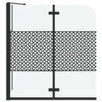 vidaXL Badabtrennung Geometrisch Schwarz 120 x 67 x 129 cm