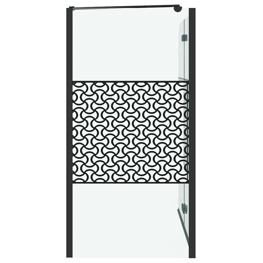 vidaXL Badabtrennung Geometrisch Schwarz 120 x 67 x 129 cm