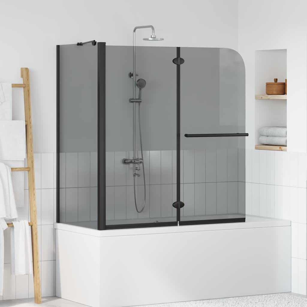 vidaXL Bi-Falt Duschumhausung Dunkel transparent 120 x 67 x 129 cm