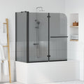 vidaXL Bi-Falt Duschumhausung Dunkel transparent 120 x 67 x 129 cm