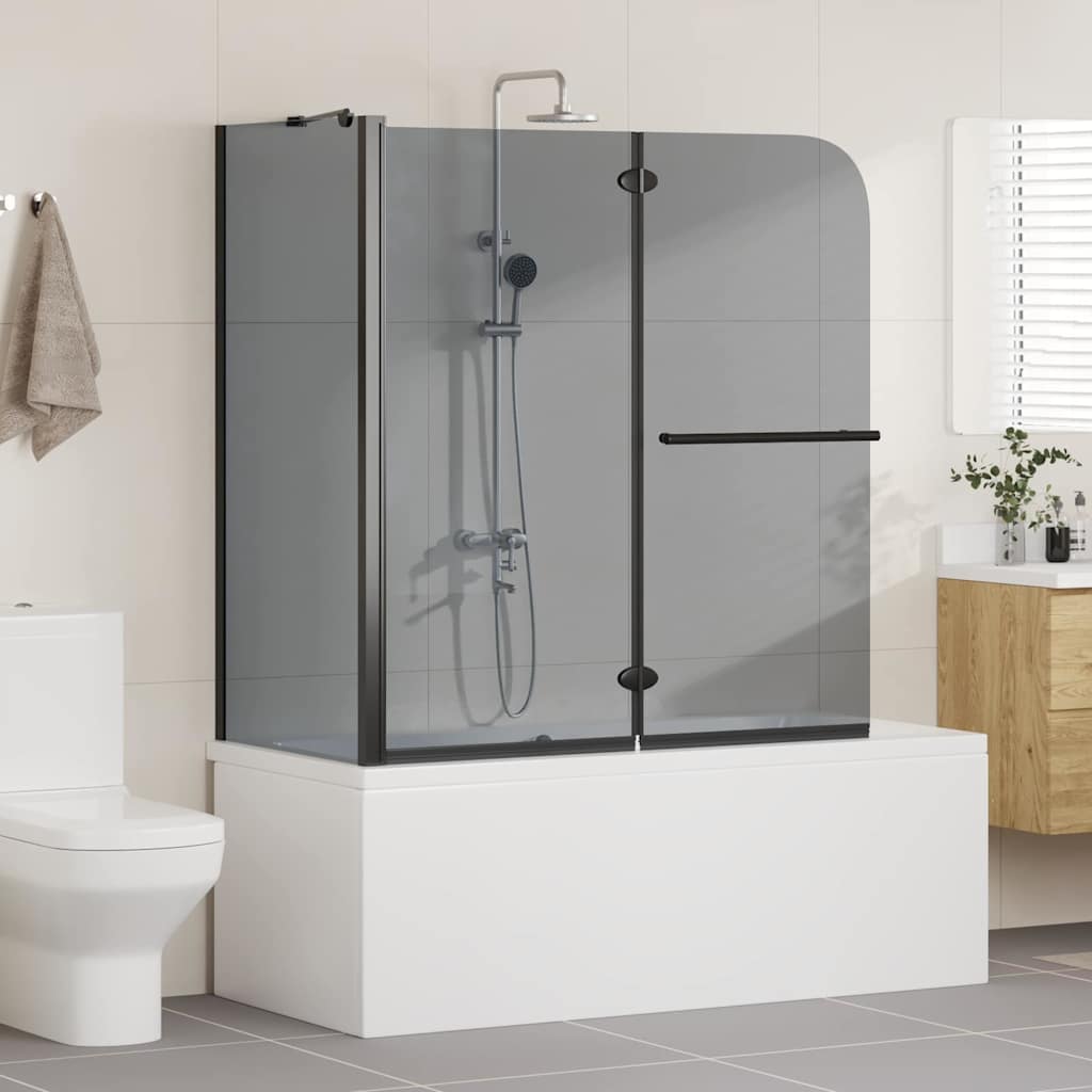 vidaXL Bi-Falt Duschumhausung Dunkel transparent 120 x 67 x 129 cm