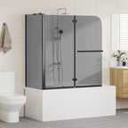 vidaXL Bi-Falt Duschumhausung Dunkel transparent 120 x 67 x 129 cm