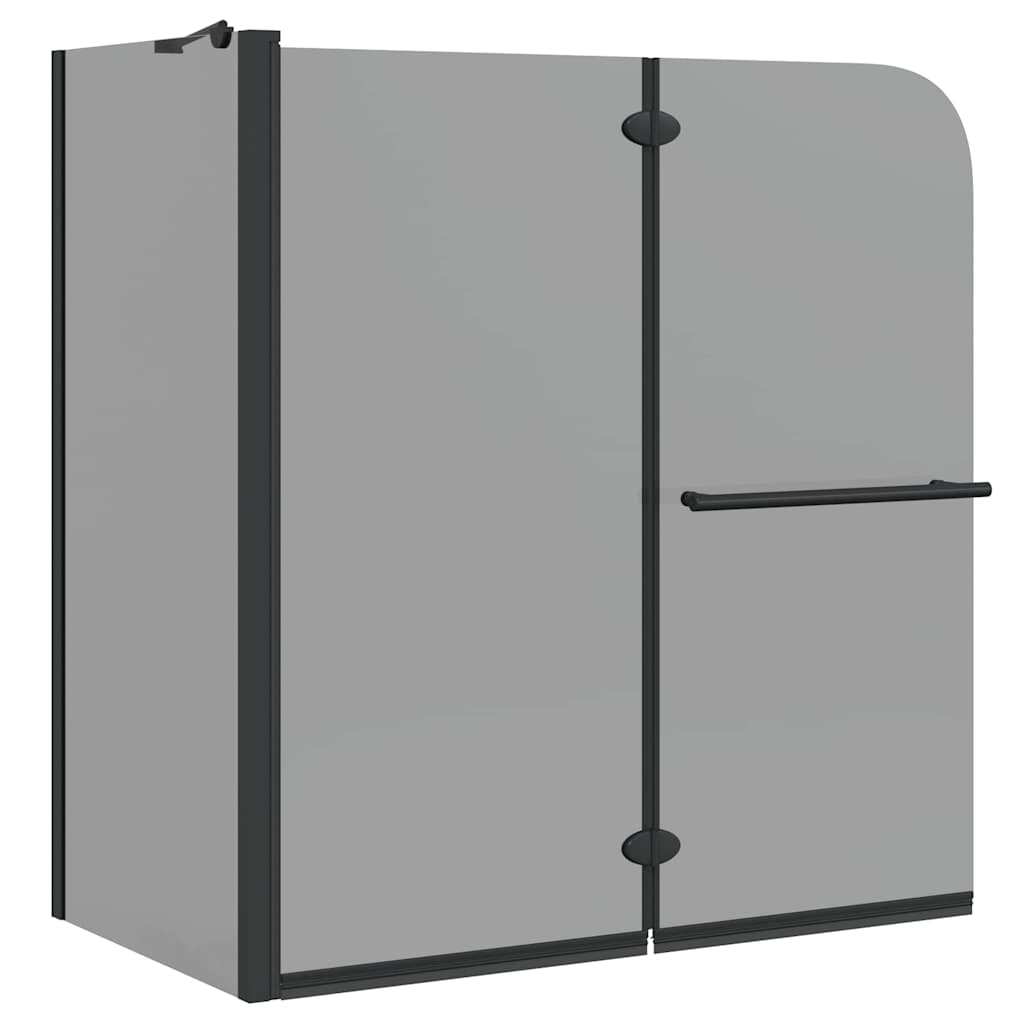 vidaXL Bi-Falt Duschumhausung Dunkel transparent 120 x 67 x 129 cm
