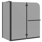 vidaXL Bi-Falt Duschumhausung Dunkel transparent 120 x 67 x 129 cm