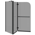vidaXL Bi-Falt Duschumhausung Dunkel transparent 120 x 67 x 129 cm