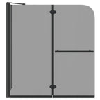 vidaXL Bi-Falt Duschumhausung Dunkel transparent 120 x 67 x 129 cm