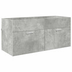 vidaXL Waschbeckenunterschrank mit Speicher Beton Grau Holzwerkstoff