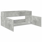 vidaXL Waschbeckenunterschrank mit Speicher Beton Grau Holzwerkstoff