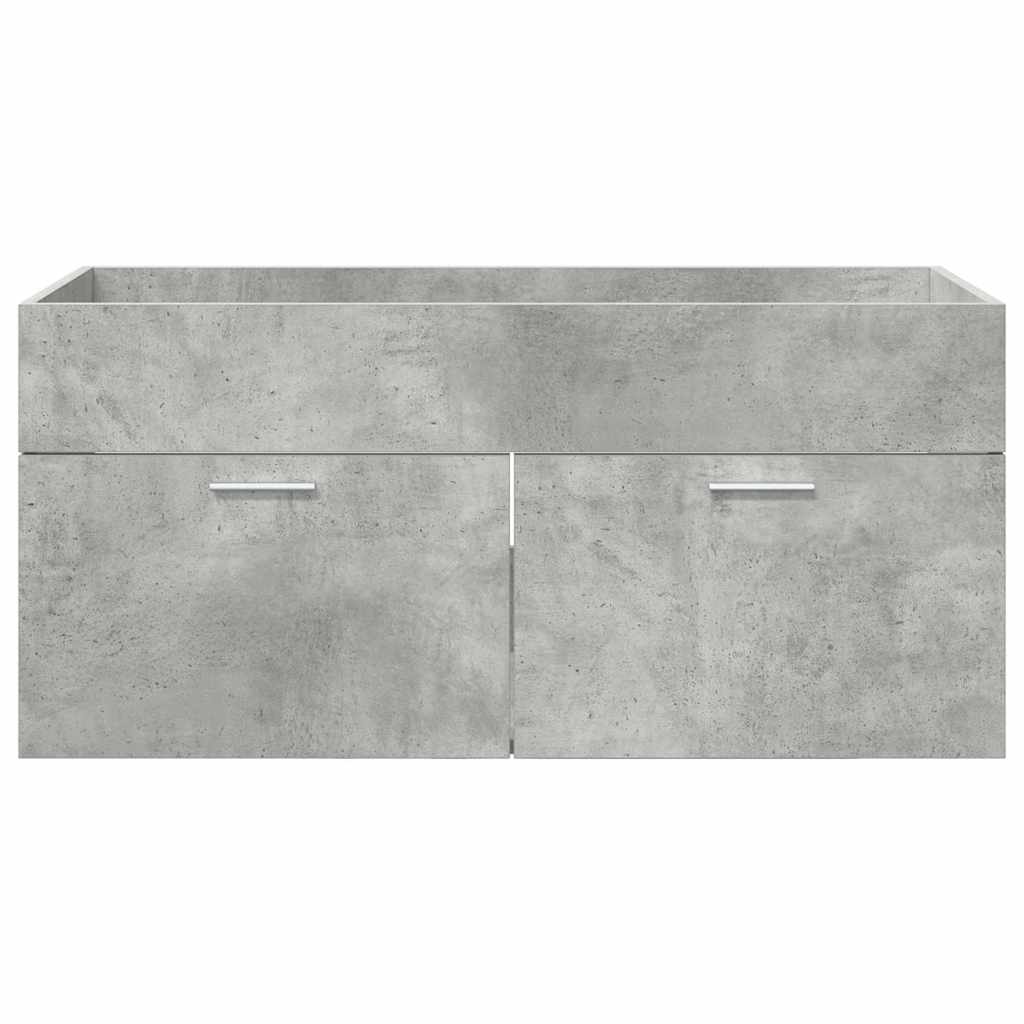 vidaXL Waschbeckenunterschrank mit Speicher Beton Grau Holzwerkstoff