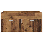 vidaXL Waschbeckenunterschrank mit Speicher Altholz Holzwerkstoff