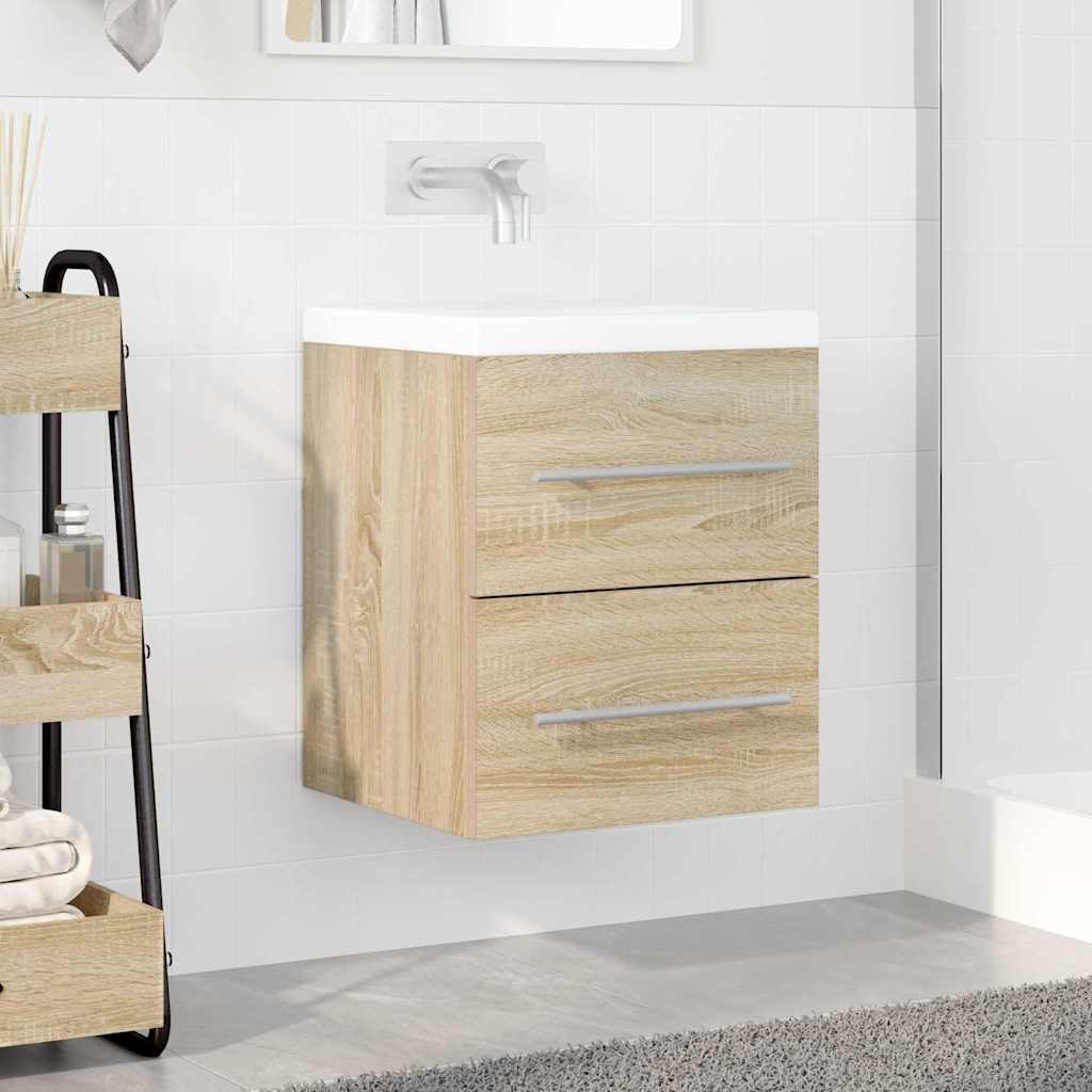 vidaXL Waschbeckenunterschrank Sonoma-Eiche 38,5 x 41 x 48 cm