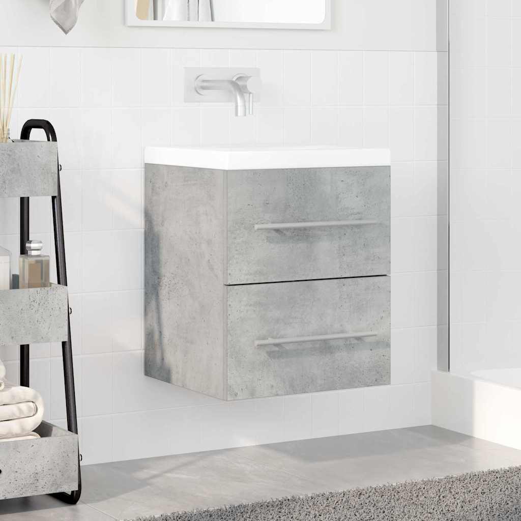 vidaXL Waschbeckenunterschrank Beton Grau 38,5 x 41 x 48 cm