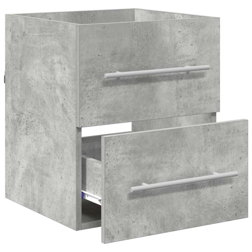 vidaXL Waschbeckenunterschrank Beton Grau 38,5 x 41 x 48 cm