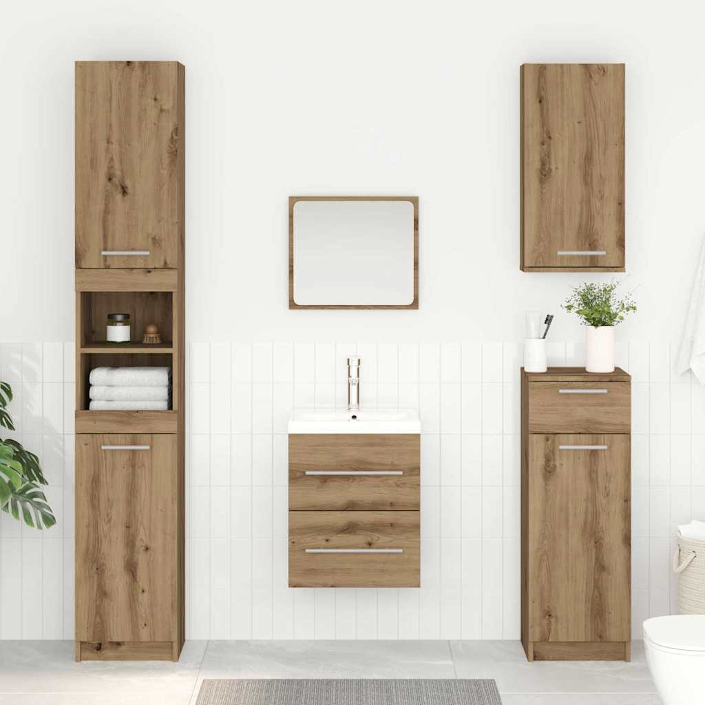 vidaXL Waschbeckenunterschrank Artisan-Eiche 38,5 x 41 x 48 cm