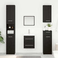 vidaXL Waschbeckenunterschrank Schwarz Eichen-Optik 38,5 x 41 x 48 cm
