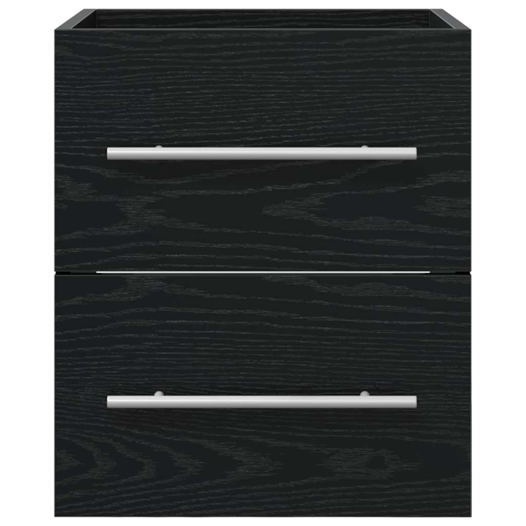 vidaXL Waschbeckenunterschrank Schwarz Eichen-Optik 38,5 x 41 x 48 cm