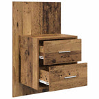 vidaXL Wandmontiertes Nachttischchen 2 pcs Altholz 48,5 x 32,5 x 80 cm